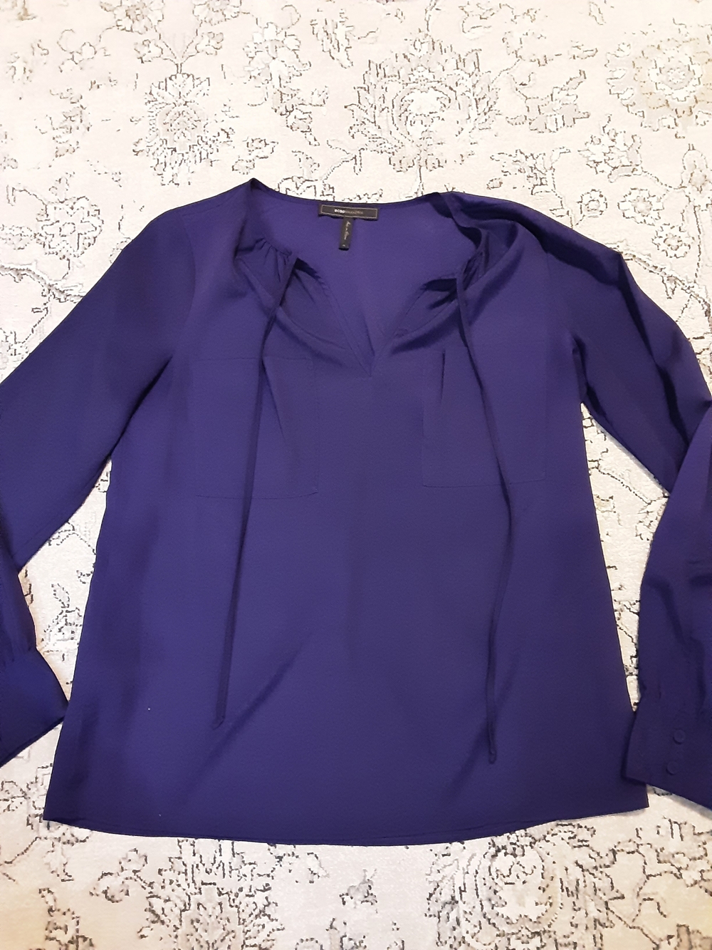 BCBGMaxAzria Long-Sleeve Purple Blouse